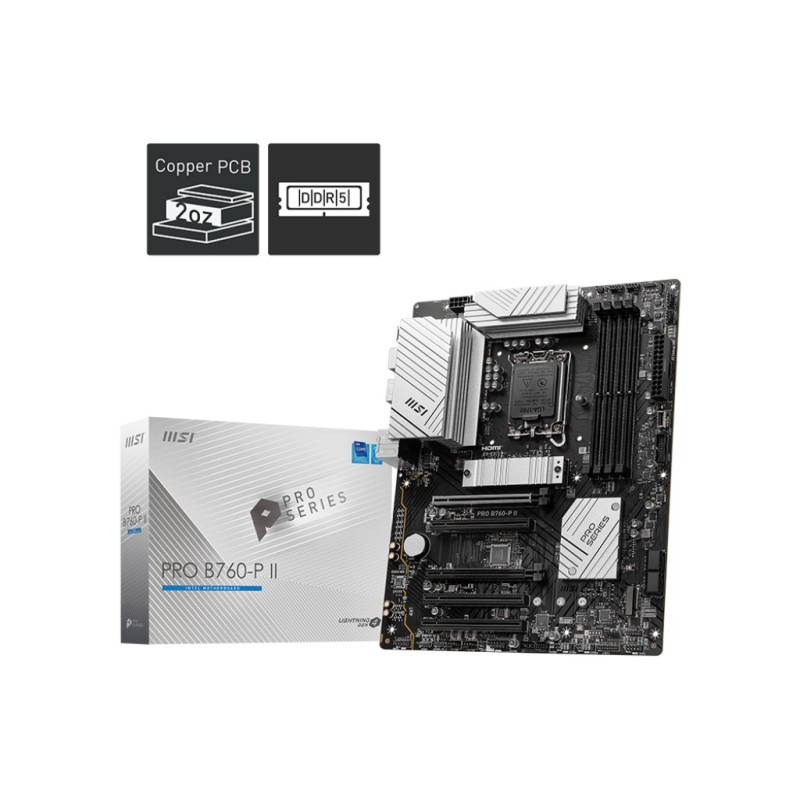 MSI PRO B760-P II motherboard Intel B760 LGA 1700 ATX MSI PRO B760-P II motherboard Intel B760 LGA 1700 ATX