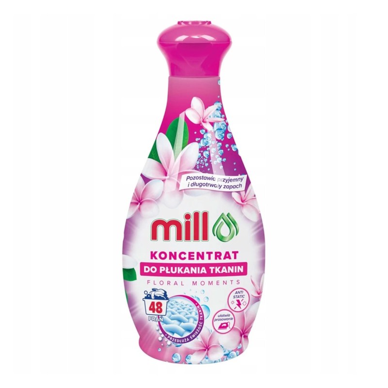 MILL Fabric softener concentrate FLORAL MOMENTS 1.3 l, 48 rinses MILL Fabric softener concentrate FLORAL MOMENTS 1.3 l, 48 rinses