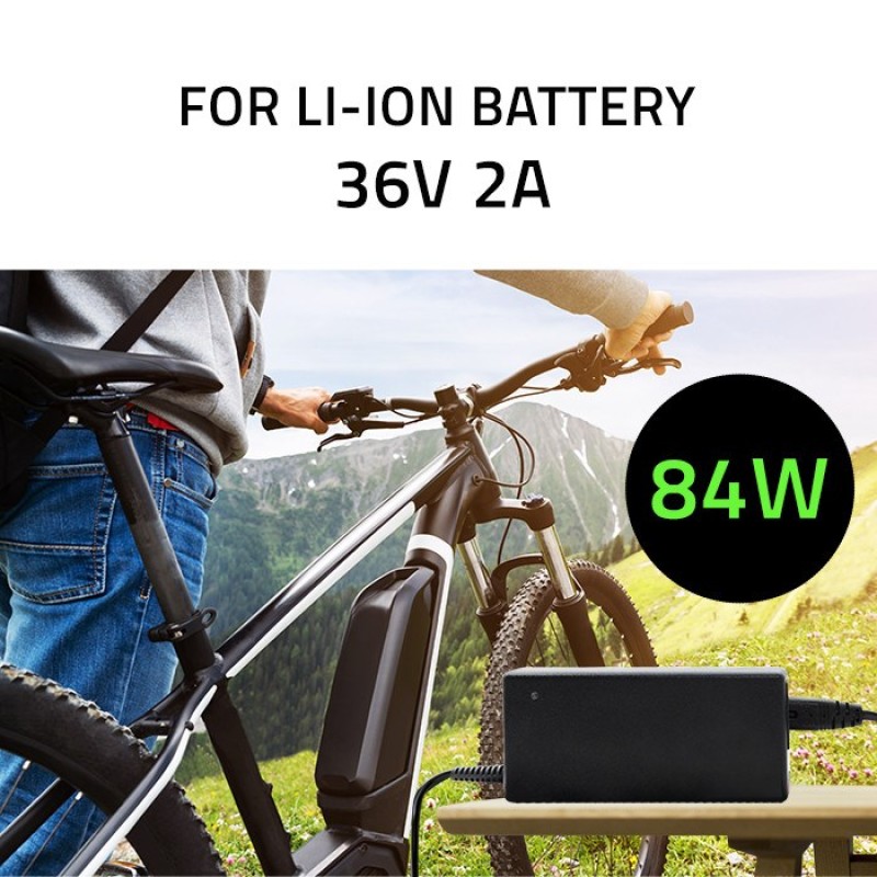 Qoltec 50760 Charger for e-bike batteries 36V | 42V | 2A | 5.5*2.1 Qoltec 50760 Charger for e-bike batteries 36V | 42V | 2A | 5.5*2.1