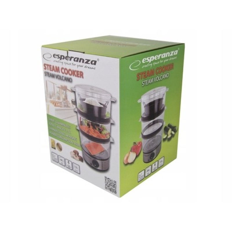 Esperanza EKG009 Steam cooker 3 stainless steel basket (s) 400 W 7.5L Esperanza EKG009 Steam cooker 3 stainless steel basket (s) 400 W 7.5L