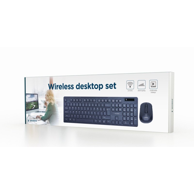 Gembird KBS-WCH-03 keyboard Mouse included Universal RF Wireless + USB QWERTY English Black Gembird KBS-WCH-03 keyboard Mouse included Universal RF Wireless + USB QWERTY English Black