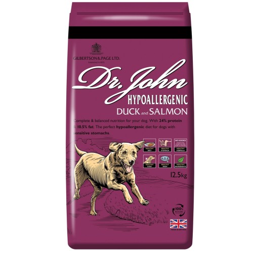 DR JOHN Hypoallergenic Duck with salmon - dry dog food - 12,5kg DR JOHN Hypoallergenic Duck with salmon - dry dog food - 12,5kg