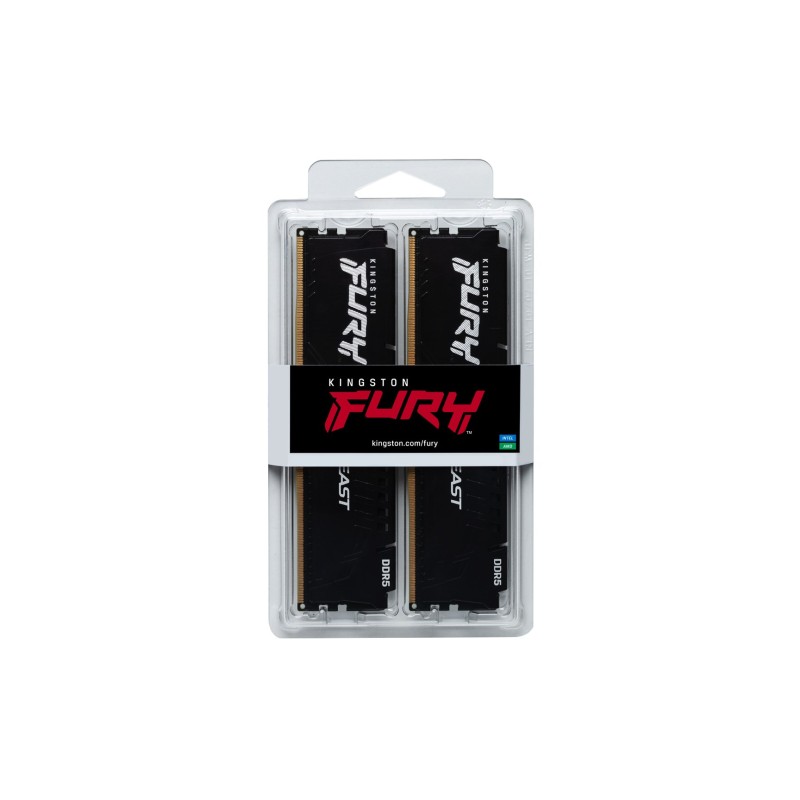 Kingston Technology FURY Beast 64GB 5200MT/s DDR5 CL36 DIMM (Kit of 2) Black EXPO Kingston Technology FURY Beast 64GB 5200MT/s DDR5 CL36 DIMM (Kit of 2) Black EXPO
