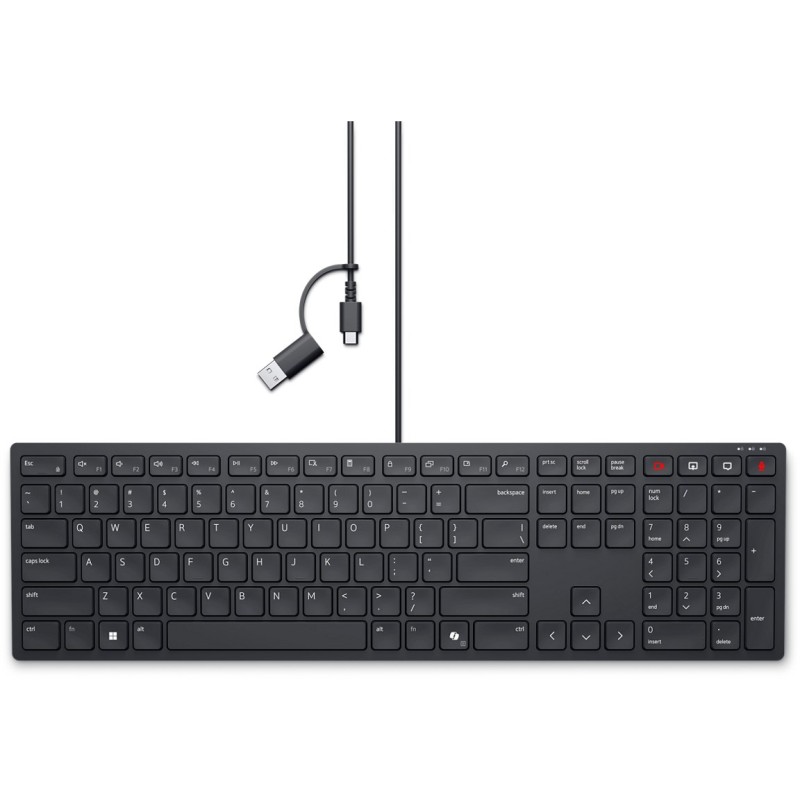 DELL KB525C keyboard Office USB QWERTY US International Black DELL KB525C keyboard Office USB QWERTY US International Black