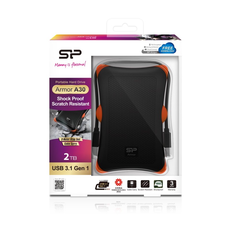 Silicon Power Armor A30 external hard drive 2000 GB Black Silicon Power Armor A30 external hard drive 2000 GB Black