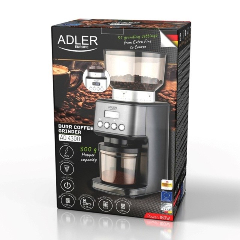 Adler AD 4300 Burr coffee grinder black