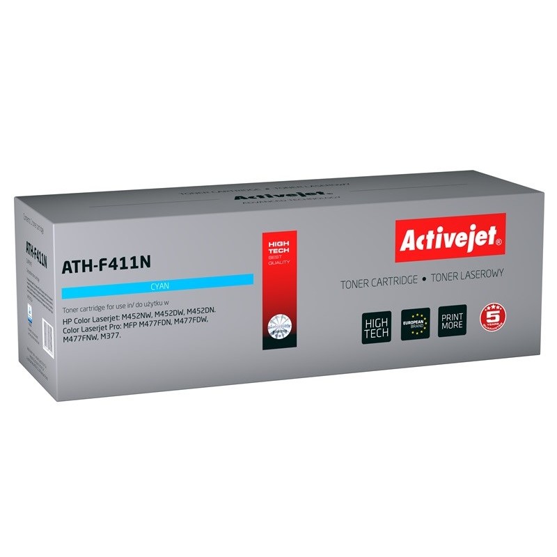 Activejet ATH-F411N toner (replacement for HP 410A CF411A; Supreme; 2300 pages; cyan)