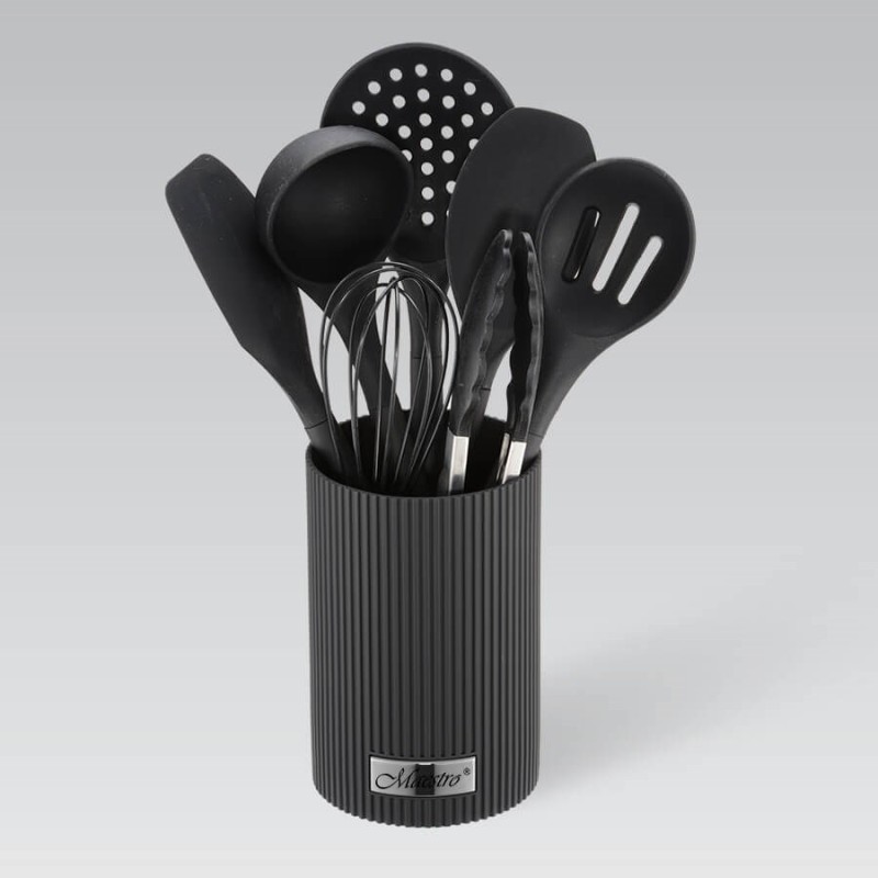 Kitchen utensils MAESTRO MR-1542-BLACK 8 elements Black