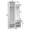Topeshop GAR DUO CZERŃ entryway cabinet