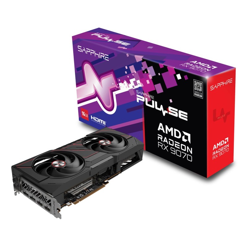 Sapphire PULSE Radeon RX 9070 AMD 16 GB GDDR6 Sapphire PULSE Radeon RX 9070 AMD 16 GB GDDR6
