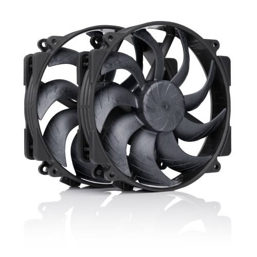 NF-A14x25r G2 PWM Sx2-PP chromax.black - dual fan set, black