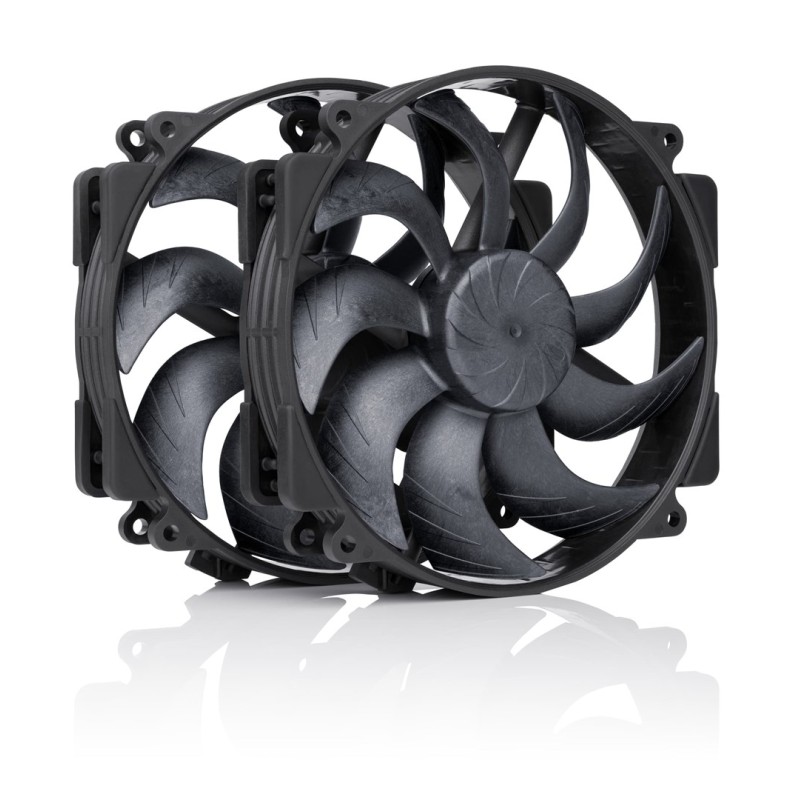 NF-A14x25r G2 PWM Sx2-PP chromax.black - dual fan set, black