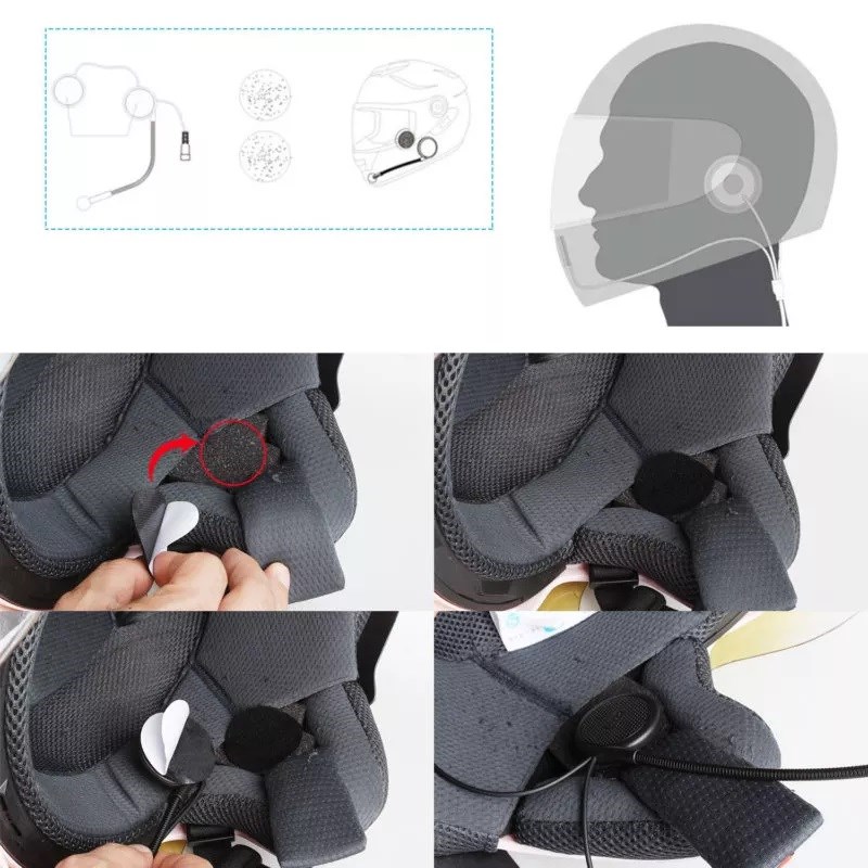Headset FREEDCONN L1M motorcycle intercom Black Headset FREEDCONN L1M motorcycle intercom Black