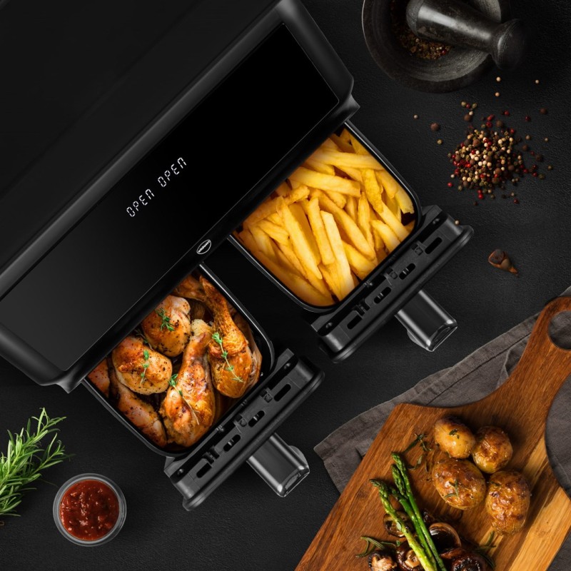 Double fat-free fryer, 2200 W, capacity 8 l, LED display Double fat-free fryer, 2200 W, capacity 8 l, LED display