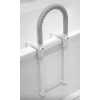 Rounded bath handle with non-slip grip