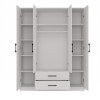 Topeshop ROMANA 160 BIEL KPLB bedroom wardrobe/closet 11 shelves 4 door(s) White Topeshop ROMANA 160 BIEL KPLB bedroom wardrobe/closet 11 shelves 4 door(s) White