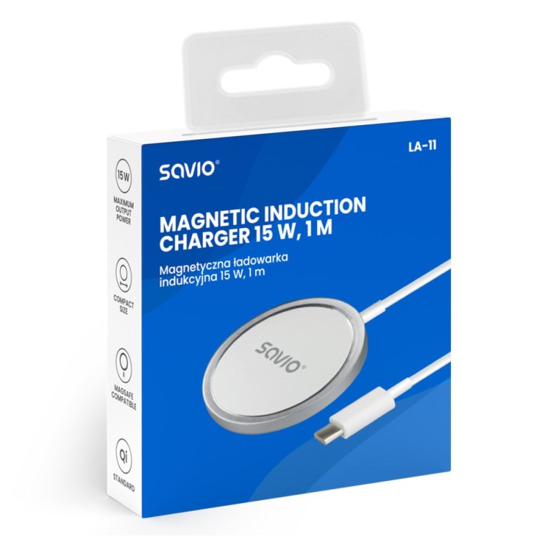 Magnetic Wireless Charger 15 W, 1 m, LA-11 Magnetic Wireless Charger 15 W, 1 m, LA-11