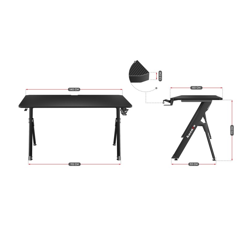 Gaming desk Huzaro Hero 2.8 Gaming desk Huzaro Hero 2.8