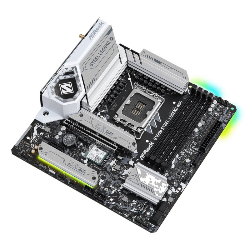 Asrock B760M Steel Legend WiFi Intel B760 LGA 1700 micro ATX Asrock B760M Steel Legend WiFi Intel B760 LGA 1700 micro ATX