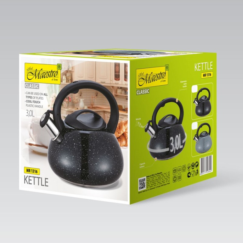 Non-electric kettle MAESTRO MR-1316 black Non-electric kettle MAESTRO MR-1316 black