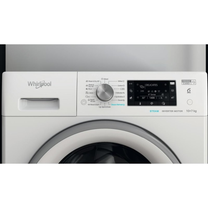 Whirlpool FFWDD 1076258 SV EE washer dryer Freestanding Front-load White E Whirlpool FFWDD 1076258 SV EE washer dryer Freestanding Front-load White E