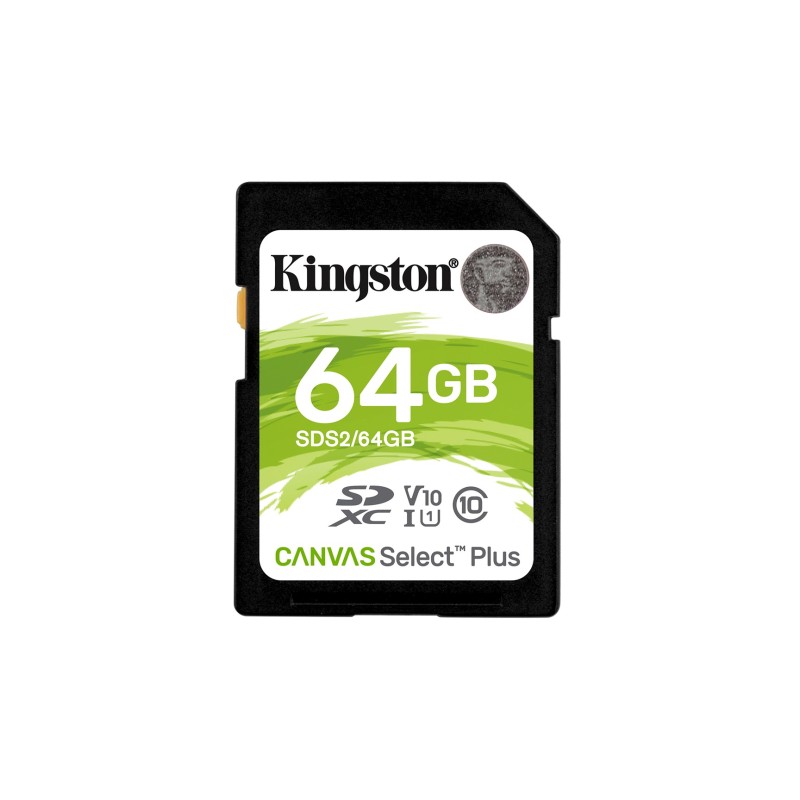 Kingston Technology 64GB SDXC Canvas Select Plus 100R C10 UHS-I U1 V10