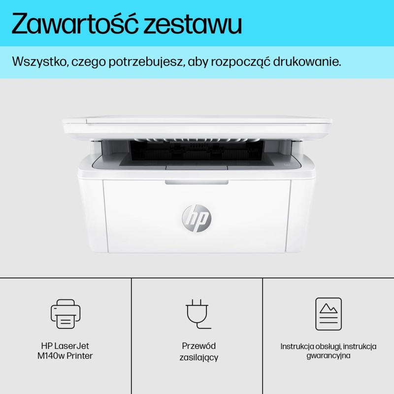 HP LaserJet MFP M140w Printer, Black and white, Printer for Small office, Print, copy, scan, Scan to email; Scan to PDF; Compact Size HP LaserJet MFP M140w Printer, Black and white, Printer for Small office, Print, copy, scan, Scan to email; Scan to PDF; Compact Size