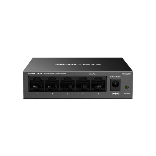 Mercusys MS105GS - Desktop switch, 5 Gigabit ports, black Mercusys MS105GS - Desktop switch, 5 Gigabit ports, black