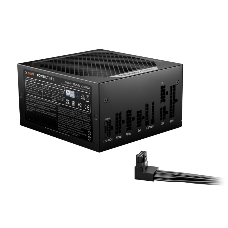 be quiet! POWER ZONE 2 850W power supply unit 20+4 pin ATX ATX Black be quiet! POWER ZONE 2 850W power supply unit 20+4 pin ATX ATX Black