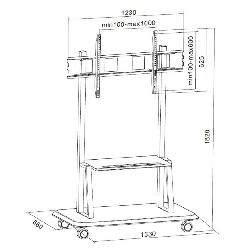 Techly ICA-TR31 signage display mount 3.05 m (120 Techly ICA-TR31 signage display mount 3.05 m (120
