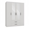Topeshop ROMANA 160 BIEL bedroom wardrobe/closet 11 shelves 4 door(s) White