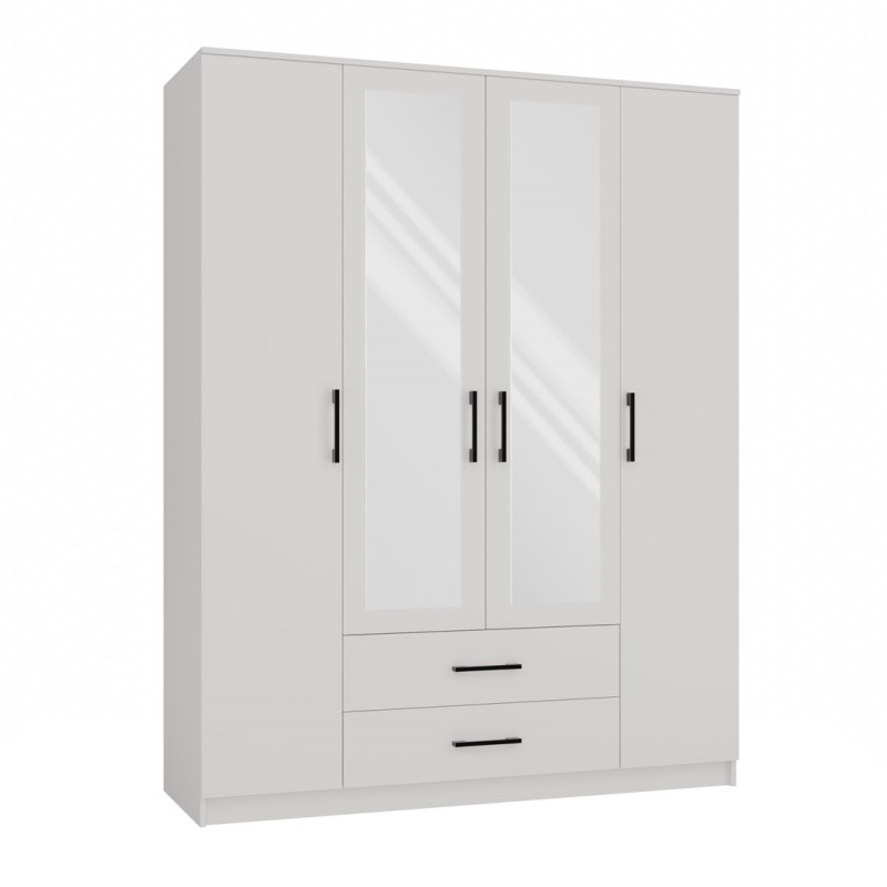 Topeshop ROMANA 160 BIEL bedroom wardrobe/closet 11 shelves 4 door(s) White