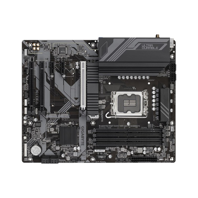 GIGABYTE Z790 D AX Motherboard - Supports Intel Core 14th Gen CPUs, 12+1+1 Phases Digital VRM, up to 7600MHz DDR5 (OC), 3xPCIe 4.0 M.2, Wi-Fi 6E, 2.5GbE LAN, USB 3.2 Gen 2 GIGABYTE Z790 D AX Motherboard - Supports Intel Core 14th Gen CPUs, 12+1+1 Phases Digital VRM, up to 7600MHz DDR5 (OC), 3xPCIe 4.0 M.2, Wi-Fi 6E, 2.5GbE LAN, USB 3.2 Gen 2
