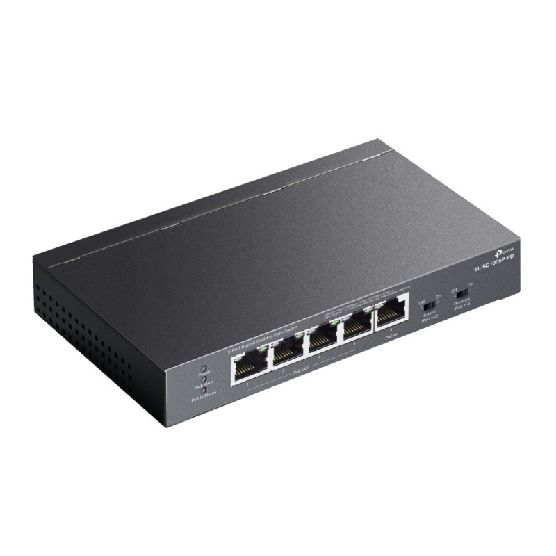 TP-Link TL-SG1005P-PD network switch Gigabit Ethernet (10/100/1000) Power over Ethernet (PoE) Black TP-Link TL-SG1005P-PD network switch Gigabit Ethernet (10/100/1000) Power over Ethernet (PoE) Black