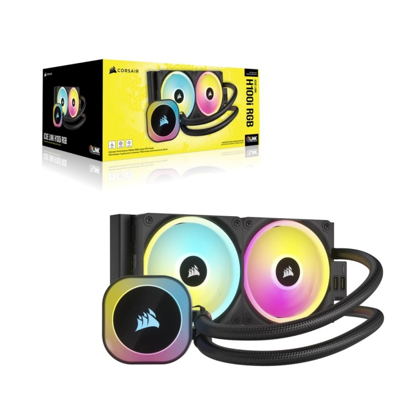 Corsair H100I Processor Liquid cooling kit 12 cm Black Corsair H100I Processor Liquid cooling kit 12 cm Black