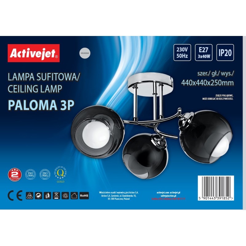 Activejet AJE-PALOMA 3P E27 3x40W pendant lamp Activejet AJE-PALOMA 3P E27 3x40W pendant lamp
