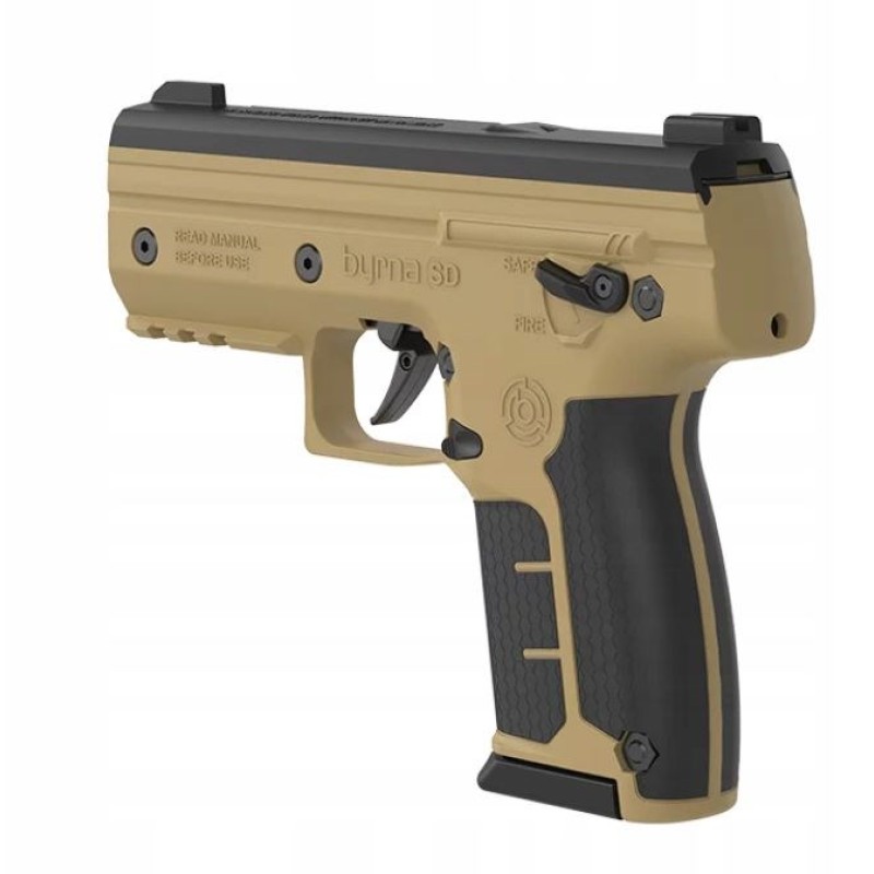 Pistolet na kule gumowe i pieprzowe BYRNA SD TAN k.68 CO2 8g zestaw (SK68300-TAN)