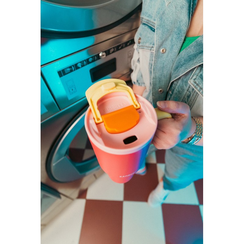 Thermal mug with telescopic straw Kambukka Rio Tumbler 950ml Pink Papaya Thermal mug with telescopic straw Kambukka Rio Tumbler 950ml Pink Papaya