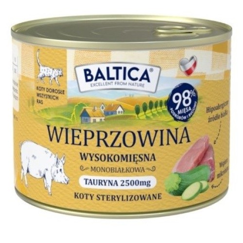 BALTICA Smaki regionów Pork - wet cat food - 185g BALTICA Smaki regionów Pork - wet cat food - 185g