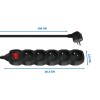 Esperanza ELK215K Power strip 5GN/3M Black Esperanza ELK215K Power strip 5GN/3M Black
