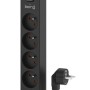 KERG power strip with circuit breaker-4 USBC+USBA sockets 16A 3m black