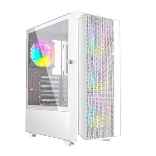 Gembird Fornax 4000W ARGB gaming ATX computer case, Midi Tower, backlight, White Gembird Fornax 4000W ARGB gaming ATX computer case, Midi Tower, backlight, White