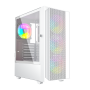 Gembird Fornax 4000W ARGB gaming ATX computer case, Midi Tower, backlight, White