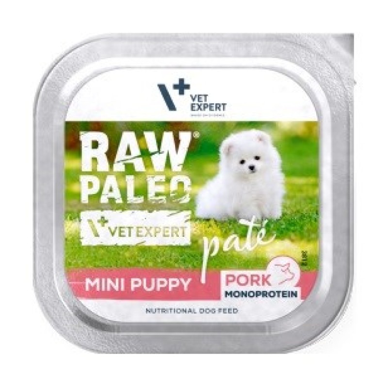 RAW PALEO Pâte Mini Puppy Pork - wet dog food - 150g