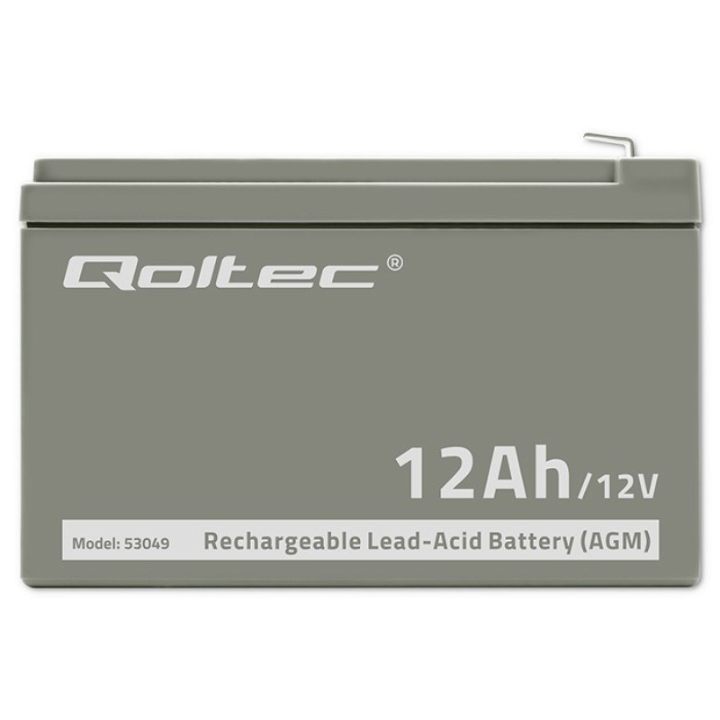 Qoltec 53049 AGM battery | 12V | 12Ah Qoltec 53049 AGM battery | 12V | 12Ah