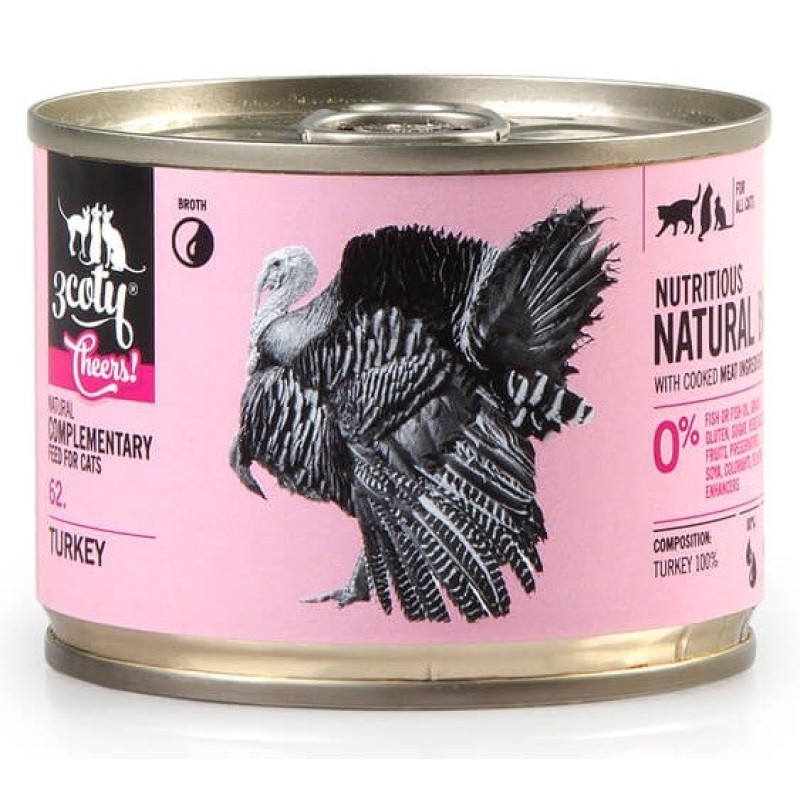 3COTY Cheers! 62. Turkey - wet cat food - 160g