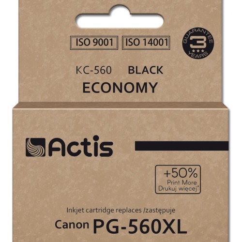 Actis KC-560 Ink (replacement for Canon PG-560XL; Supreme; 22 ml; black). Prints 50% more than OEM.