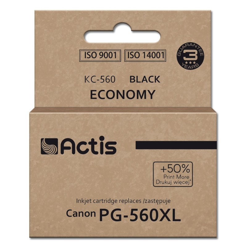Actis KC-560 Ink (replacement for Canon PG-560XL; Supreme; 22 ml; black). Prints 50% more than OEM. Actis KC-560 Ink (replacement for Canon PG-560XL; Supreme; 22 ml; black). Prints 50% more than OEM.