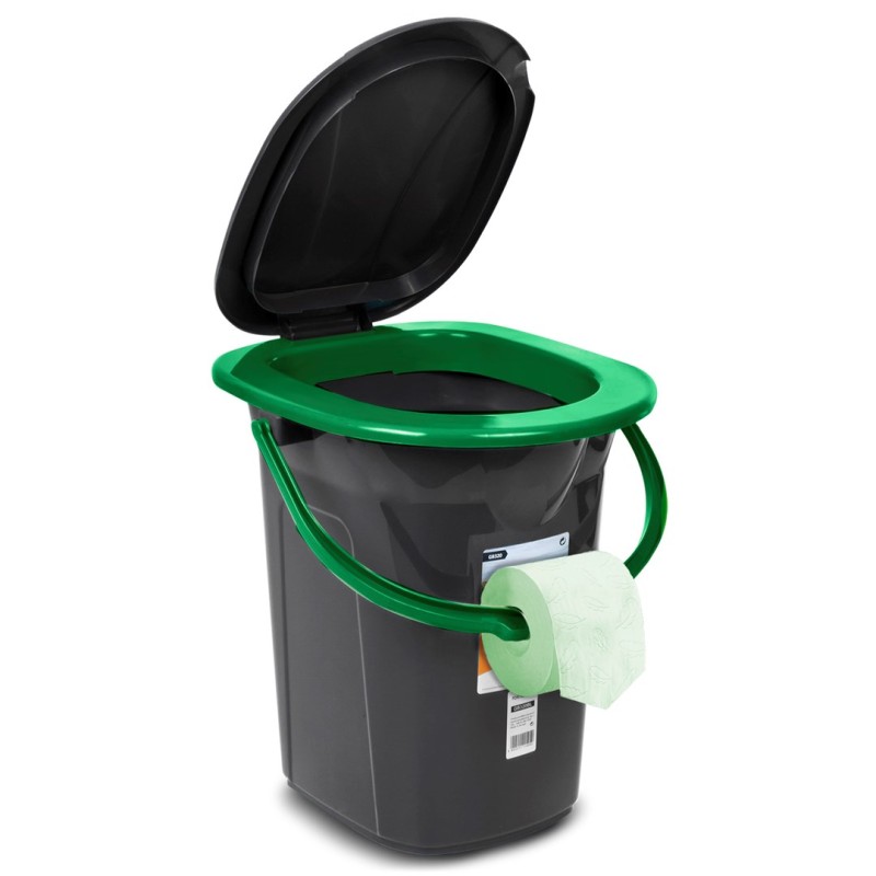 GreenBlue GB320BG Tourist Toilet Black and Green 19L Carrying Handle GreenBlue GB320BG Tourist Toilet Black and Green 19L Carrying Handle
