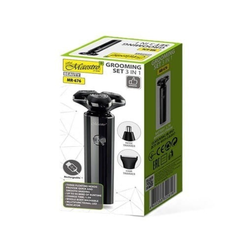 MAESTRO MR-676 3-in-1 USB shaving kit MAESTRO MR-676 3-in-1 USB shaving kit